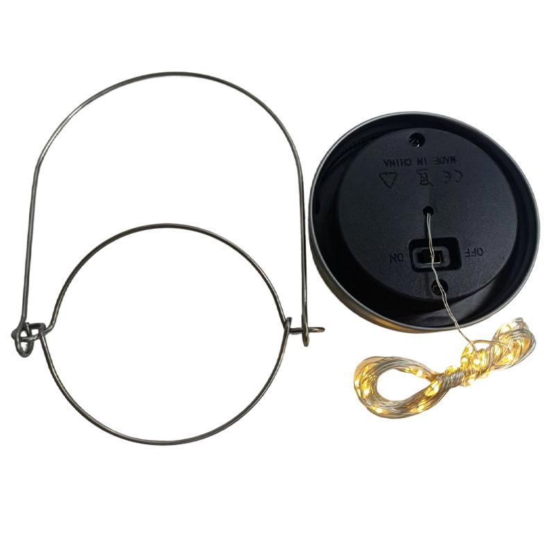 Solar Mason Jar Lights: 30 LED Firefly String, Copper Wire Hanging for American Courtyard