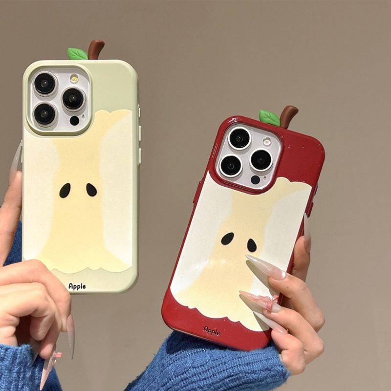 3D Fruit Core Phone Case for iPhone 15/14/13/12 Pro Max – Korean Cute Style, Shock-Absorbing TPU Cover with Screen & Camera Protection