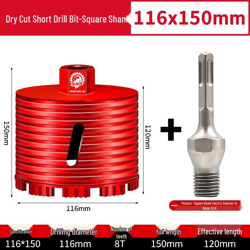 Compact Electric Hammer Water Drill Bit Set for Sharp Hole Opening in Range Hood, Wire Box, and Wall.