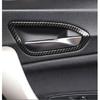 2×Carbon ABS Interior Door Handle Bowl Trim For BMW 1 2 Series F20 2012-19 2Door