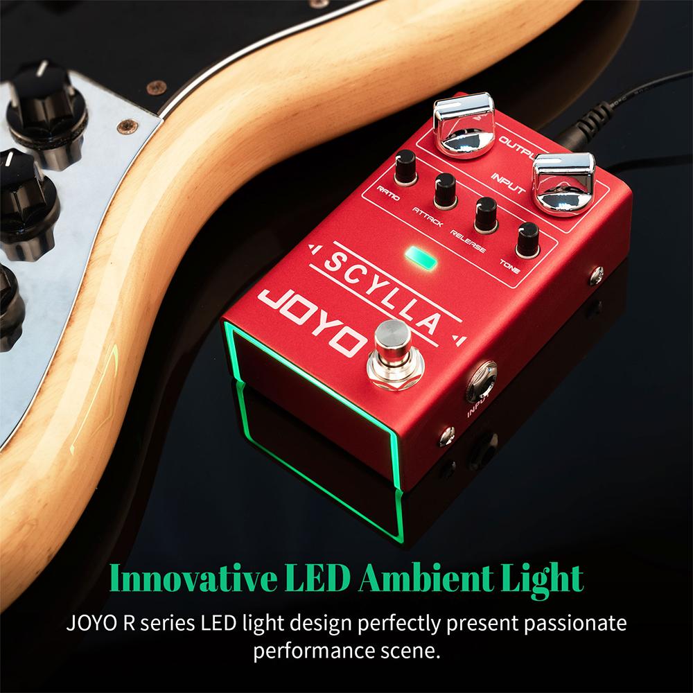 JOYO R-27 SCYLLA Bass Compressor Pedal High Dynamic Control Range Studio-grade Bass/Guitar Pedal with ATTACK/RELEASE/RATIO Knobs