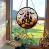 Halloween Suncatcher Hanging Decoration Ghost Pumpkin Witch Black Cat Castle