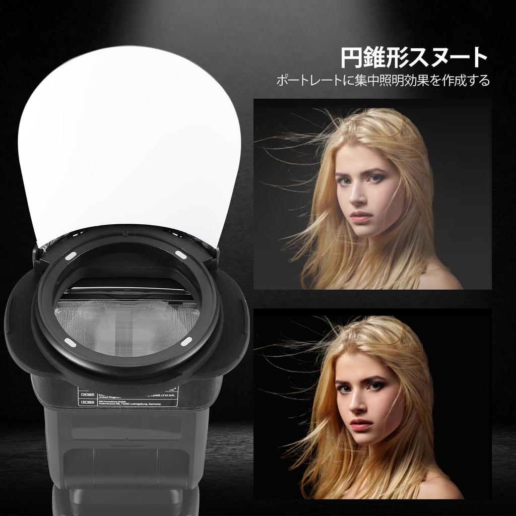 NEEWER Square Flash Head Adapter Ring Strobe Adapter Ring Silicone Magnetic Round Flash Gel for Z880 Z760 NW760 NW700 NW620 NW635II TT560 Square Head