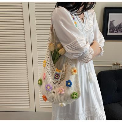 Relaxation Bag Women's Large-capacity New Knitted Bag Holiday Wind Seaside Beach Bag Tide