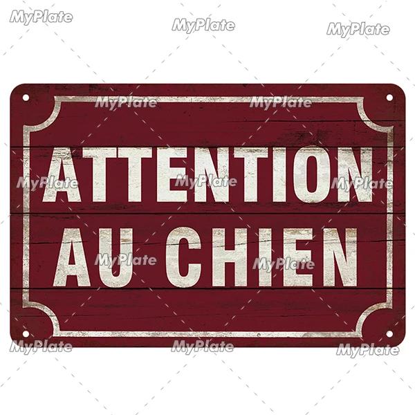 [MaPalte] Vintage French Warning Sign Metal Sign Tin Sign Decoration Plaque Home Wall Door Decor Bar Sign Home Plate Poster