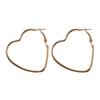 Hollow Heart Big Hoop Earrings for Women Punk Personality Clip On Earrings Metal Star Girls Fashion Ear Jewelry pendientes
