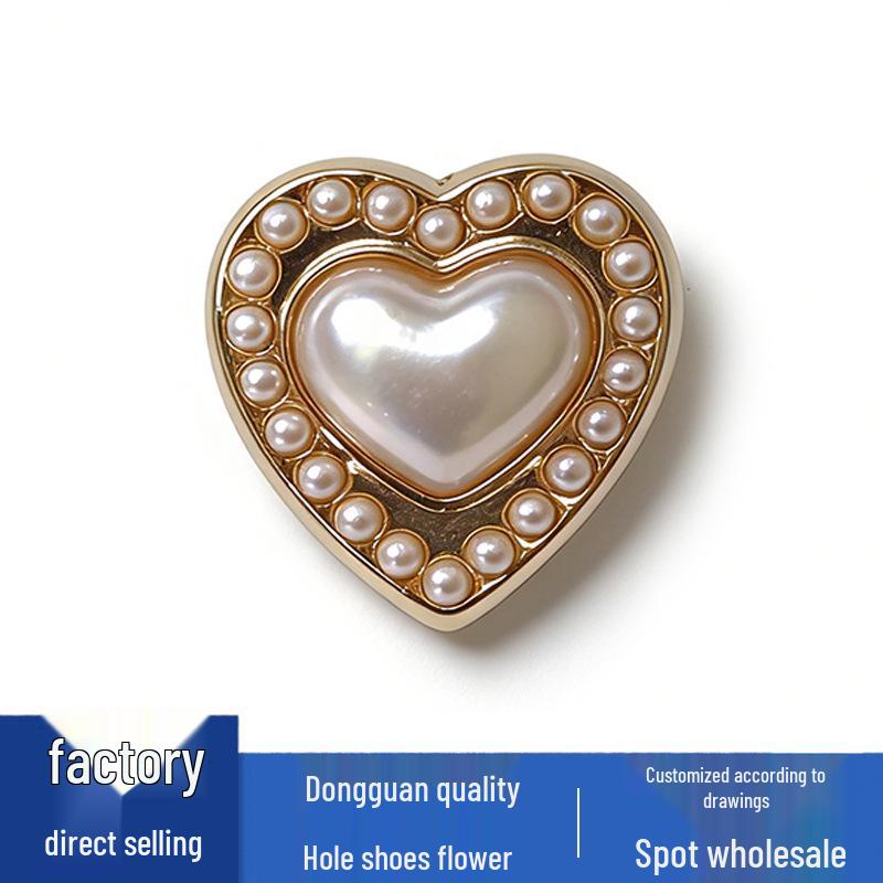 New Metal Pearl Flower Shoe Buckles and Decorations