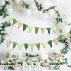 Sage Green Mint Gold Love Heart Garlands Wedding Party Decorations Paper Streamer String for Rustic Wedding Neutral Baby Shower