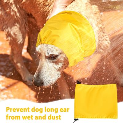 Waterproof Pet Bath Cap Adjustable Buckle Dog Ear Protection Shower Hat Prevents Water Intrusion Dog Ear Covers for Bathing And Rain Showers