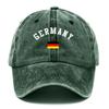 Vintage Washed Baseball Cap Featuring The Design EleUnisexts of GERUnisexY And The GerUnisex Flag  a Unisex Worn Cap That Is Lightweig