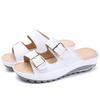 New Summer Casual Outdoor Slippers Flat-soled Women's Beach Shoes Genuine Leather Sandals Women's Large-size Sandals