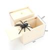 1pc Halloween Spider Surprise Box Joke Fun Scare Prank Gag Gifts Kids Adult Toys Scared Wooden Magic Box Spoof Scary Little Bug