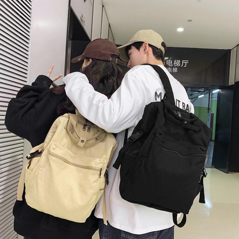 Preppy Backpack Large Aesthetic College Book Bag Retro Canvas Laptop Backpack Travel Rucksack Casual Daypack