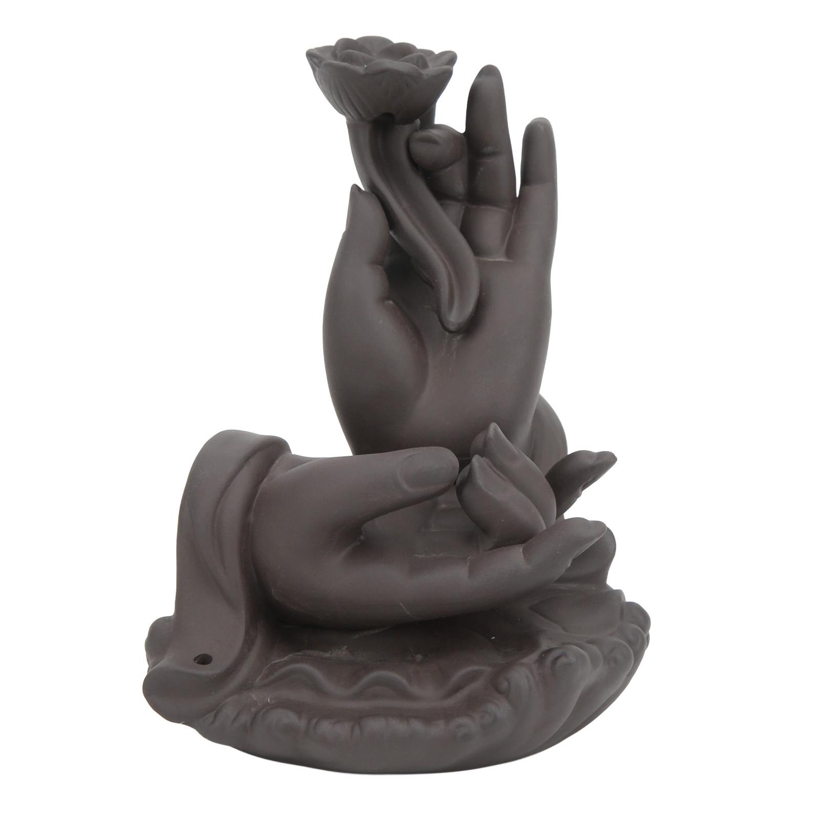 

Водопад Будды Руки Подставки для благовоний Дым Водопад Умеренный размер Держатель для благовоний обратного потока для