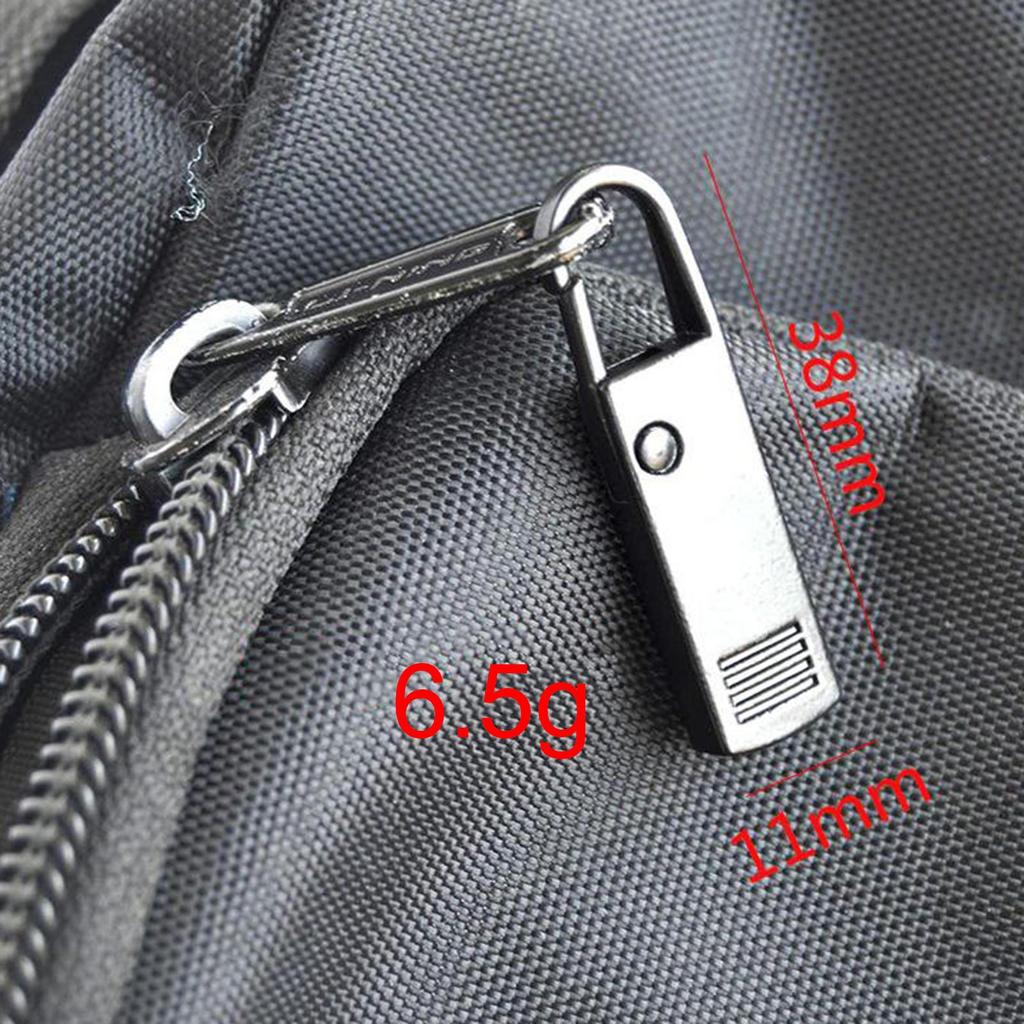 6 Detachable Zip Fixer Replacement Zipper Tags Repair , Universal Puller Set