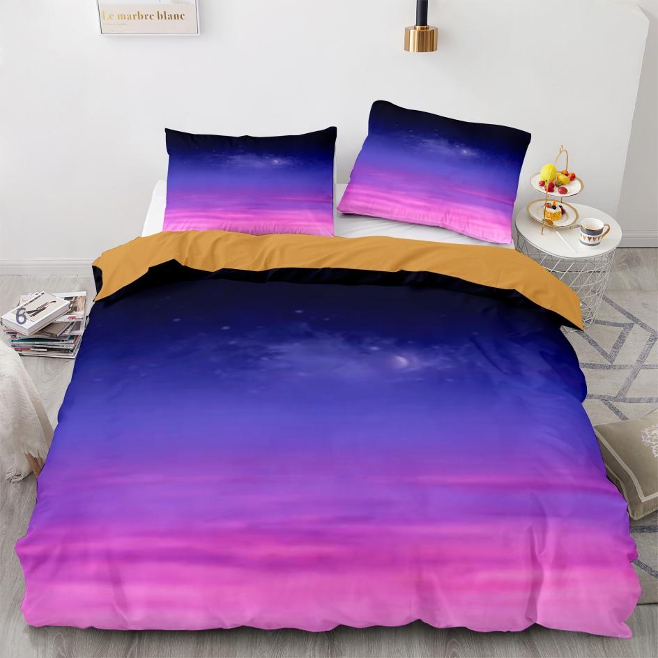 Starry Sky Duvet Cover Twin Size Universe Decor Twin Bedding Set Microfiber Outer Space Theme Milky Way Galaxy Comforter Cover