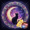 Mond Katze Muster Tarots Tischdecke Wahrsagungen Karten Tischdecke Wandteppich Astrologie Hexerei Decktuch Dekoration