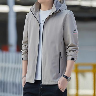 Herrenjacke Herbst Trend Lässige Utility-Jacke Herren Lässige Vielseitige Kapuzenjacke