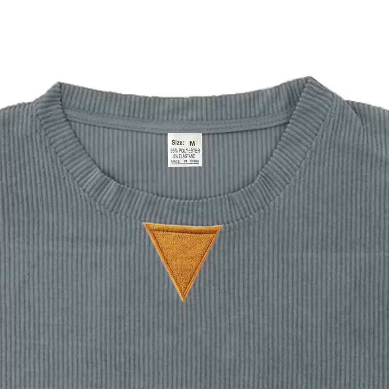 Herren T-Shirt locker neu Rundhals lässig Cord Herren Langarm T-Shirt Herren Tops