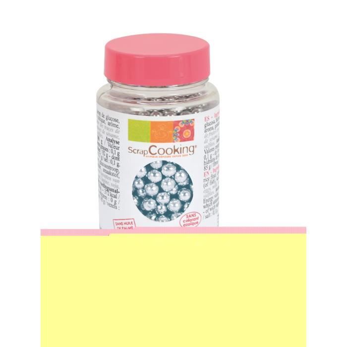 Pot de décors sucrés - Perle argentée - Scrapcooking