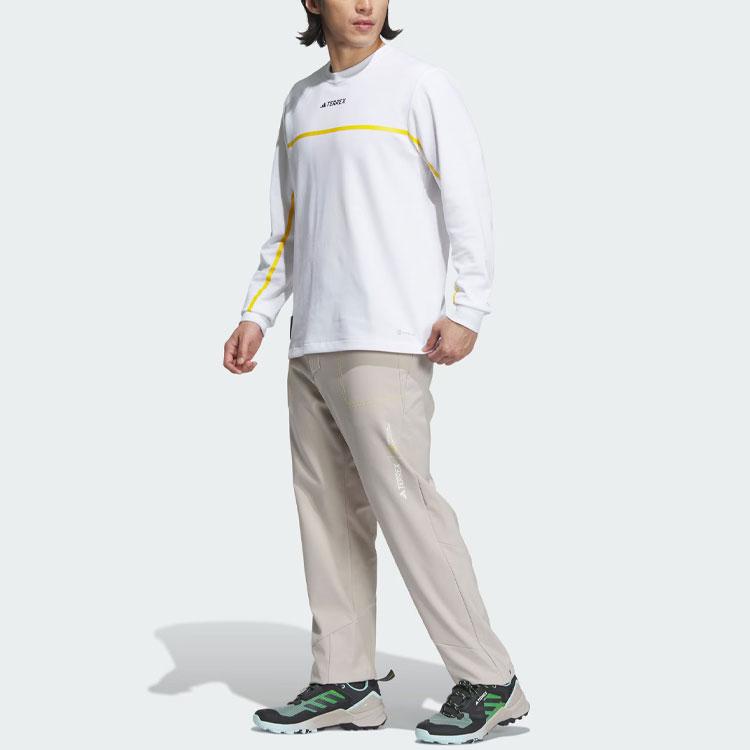 adidas X National Geographic Collaboration National Geographic Soft Shell Letter Print Outdoor Sports Long Pants Men Pants Light-Brown IL8991