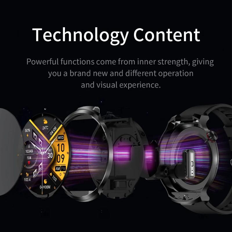 New 2 In 1 Smart Watch With Earbuds Smartwatch TWS Bluetooth Earphone Bluetooth Call Life Waterproof Heart Rate Blood Oxygen Monitor Sports Watch