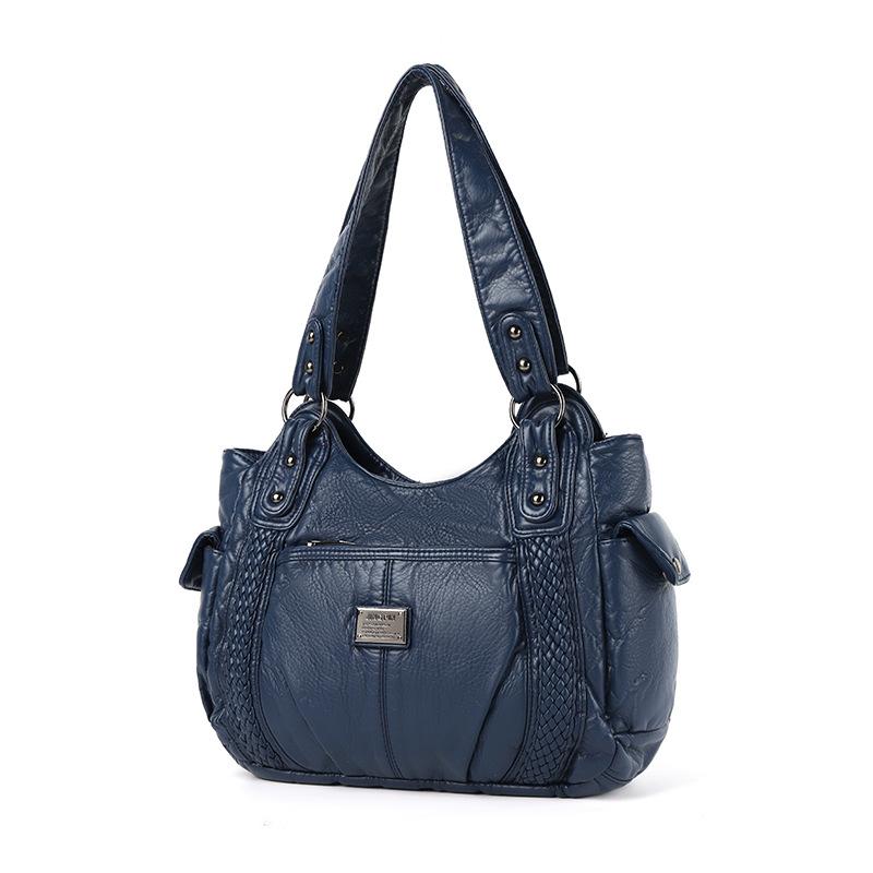 Damen neue einseitige weiche Leder große Kapazität einseitige Achseltasche für Reisen, tragbare Messenger-Tragetasche.