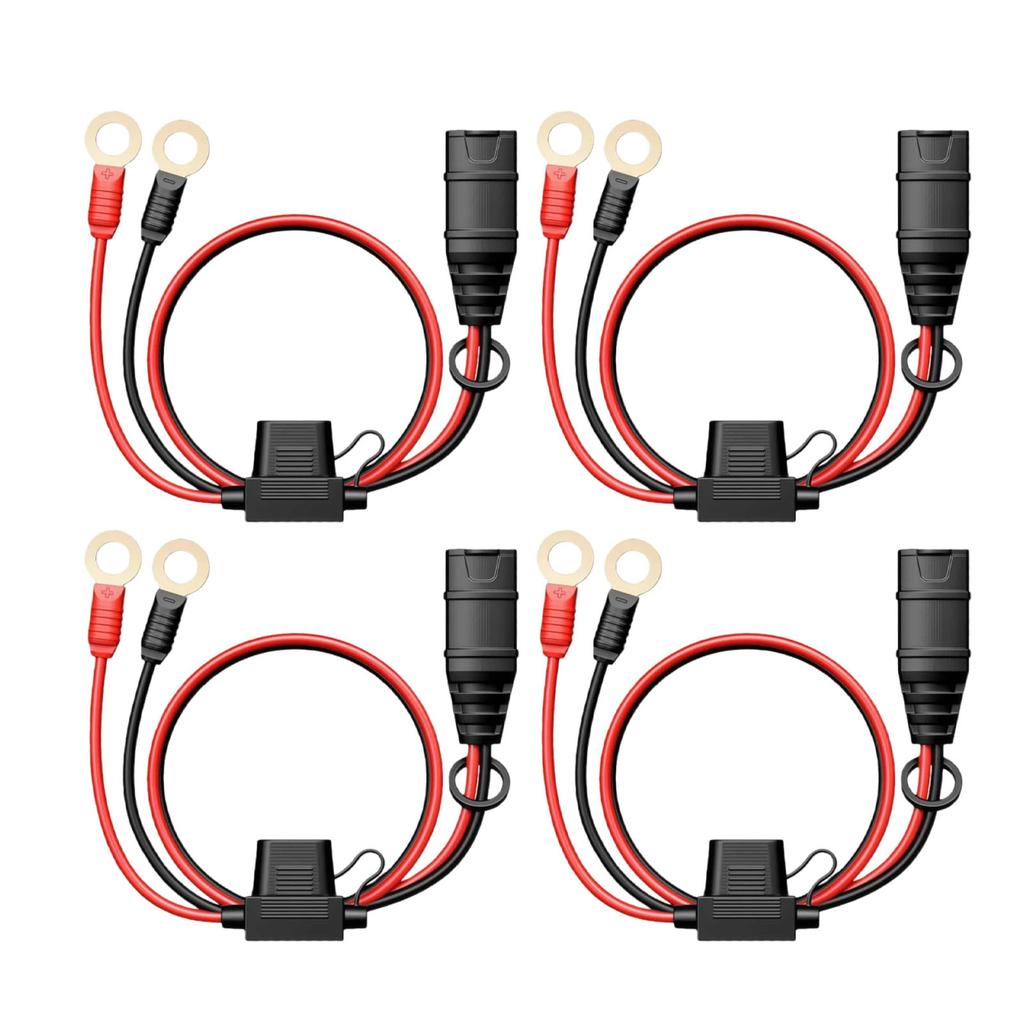 4PCS Wire Harness Fit for NOCO Battery Charger Support for X Connect GC002 M6 1 4 Inch XL Eyelet Terminal Connector