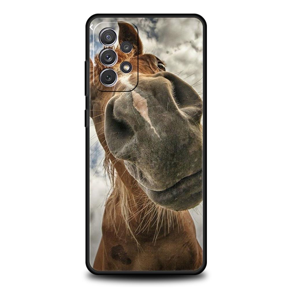 Phone Case For Samsung Galaxy A15 A13 A51 A71 A41 A31 A21S A03S A05 A35 A32 A55 A23 A25 A33 A53 A73 5G Horse Animal TPU Cover