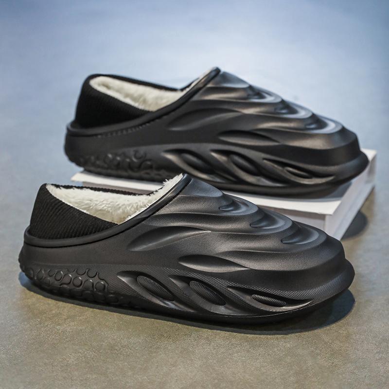 Neue Mode Baumwollpantoffeln Herren Winter Warm Zuhause Baumwollschuhe Wasserdichte Gartenschuhe Indoor Slipper Für Herren Pantoletten Clogs