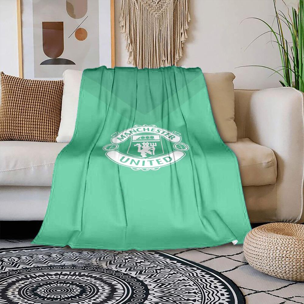 Manchester United Fleece Blanket for Sofa Bed or Chair  Super Soft Comfortable Flannel Throw