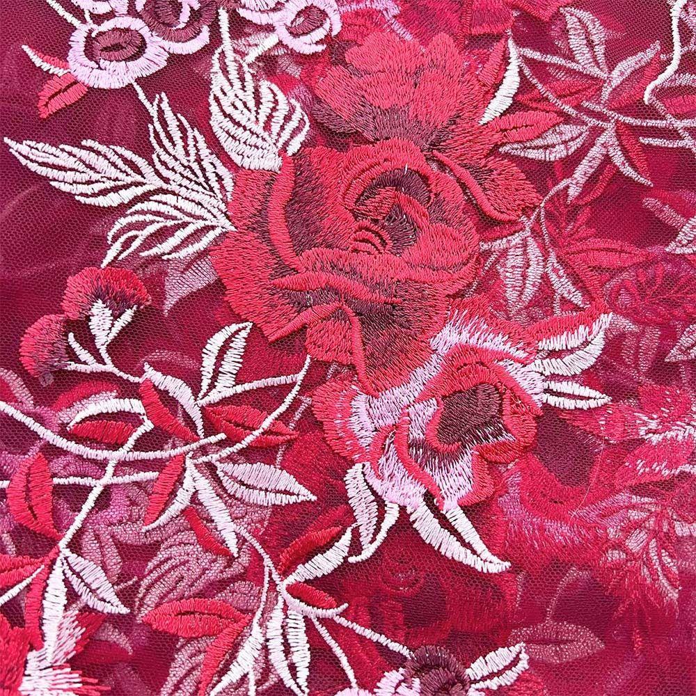 Síťované dno Květinové vyšívané nášivky 3D Květina Svatba Šaty Samolepky Scénické kostýmy