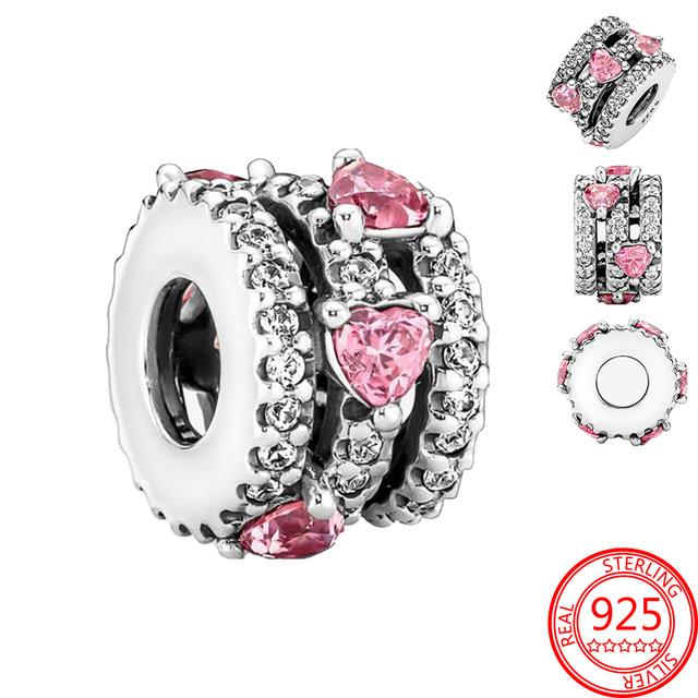Nový módní náramek Charm Fit Přívěsek s balónkem Přívěsek na dudlík pro miminko růžová koloběžka Visací přívěsek 925 Stříbrné šperky
