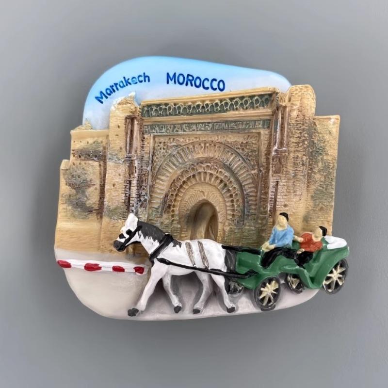 Morocco Fridge Stickers Land of God Marrakech Travelling Souvenirs Message Board Magnetic Stickers Wedding Gifts