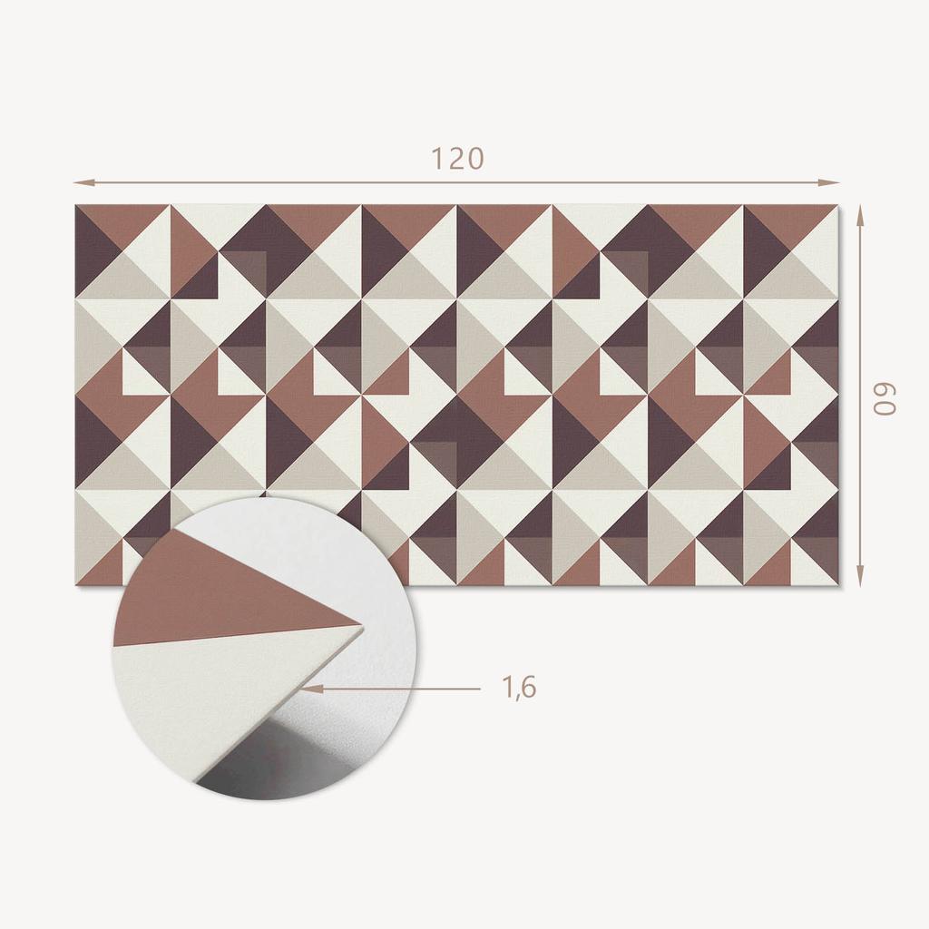 Naklejany Panel Pcv Z Motywem Idealny Do Przedpokoju 120X60 Cm Wzór Geometryczny Z Trójkątami