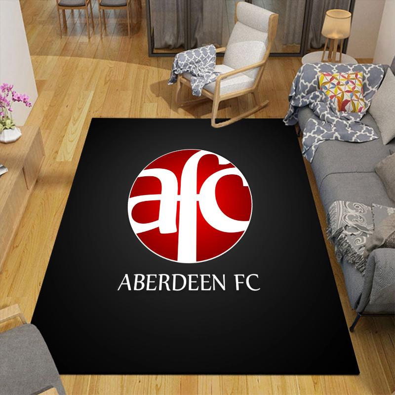 Aberdeen FC Home Sofa Decoration for Living Room & Bedroom, Non‑Slip Play Flannel Floor Mat for Game Room