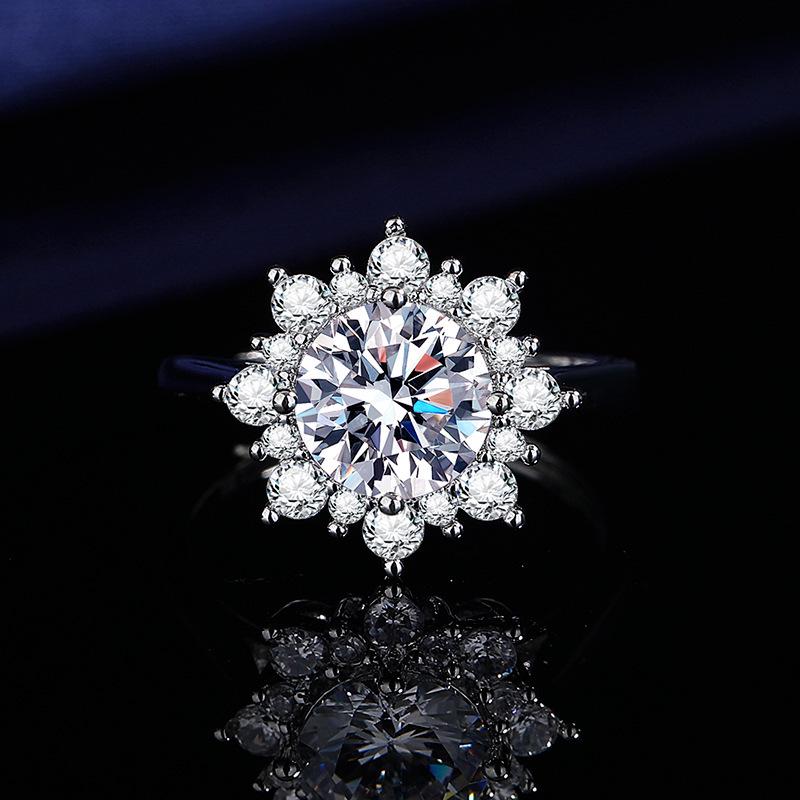 Sunflower 2-Carat Diamond Ring, Necklace & Earring Set