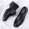 New Business Wedding Shoes Men Genuine Leather Sneakers British Formal Elevator Height Increase Insole 6CM Lift Black Man Shoes