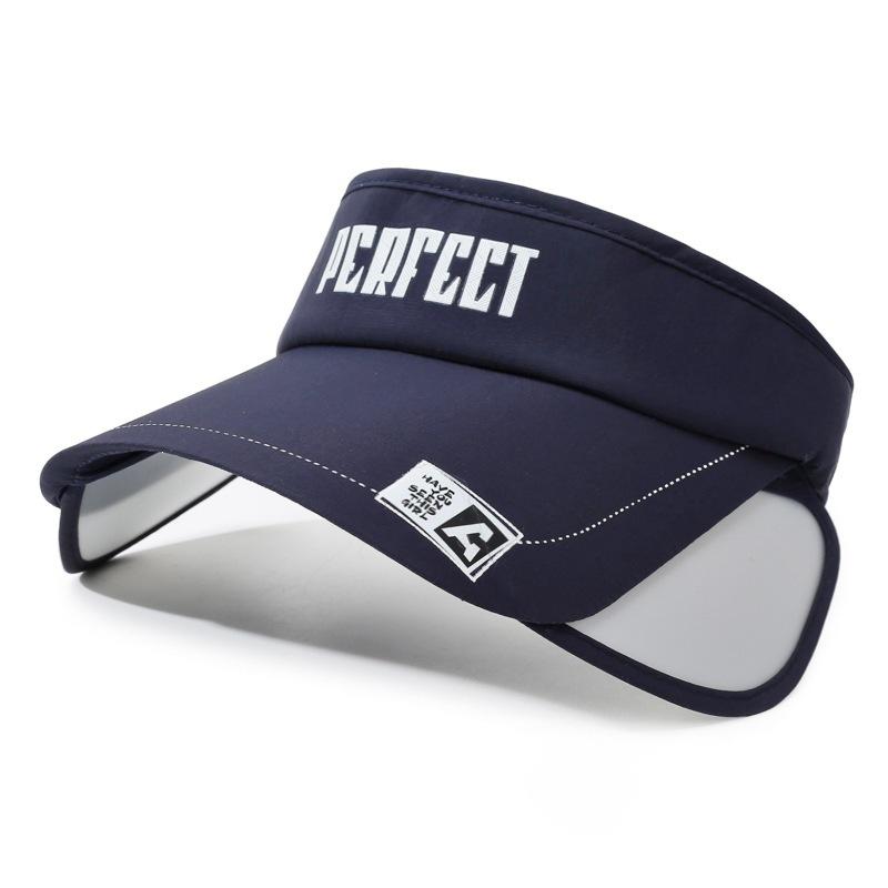 Summer sun protection visor hat women running outdoor sports brim empty top hat men's casual cycling versatile telescopic