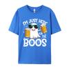 I Im Just Here For The Boos Funny Halloween Ghost Personalized Autumn Pure Cotton Tops & Tees Crazy T Shirts