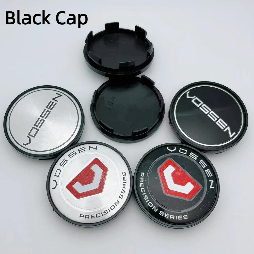 4pcs 65mm Vossen Logo Emblem Car Wheel Center Caps Auto Rim Center Cover Replace Car Accessories