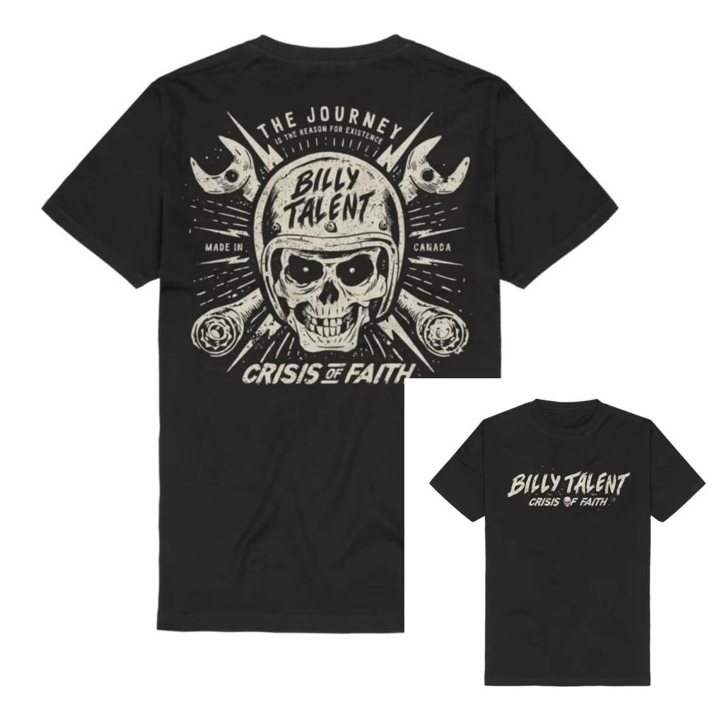 Vintage Billy Talent Chaotic Cat Tee Punk TShirt with Bandana Cat Lightning Print Punk Fan Merch Oversized Loose Daily Tops