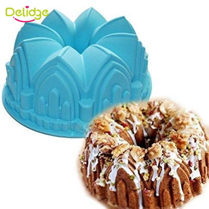 Silicone Mold 1PC Big Crown 3D Birthday Cake Decorating Tools Bread Fondant Mold Baking Pastry Tool