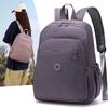 Women's Solid Color Backpack Lightweight Water-repellent Nylon Travel Backpack