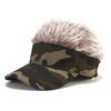 Wig camouflage baseball cap ins street duckbill cap men's and women's casual hat adjustable suitable for outdoor sun protection