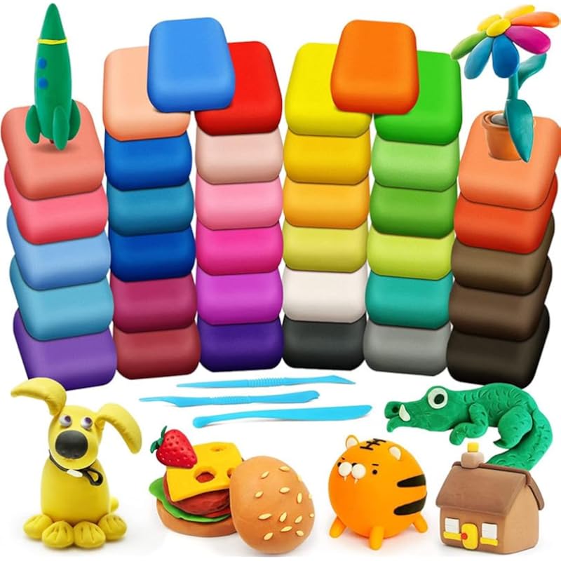 Eclet (Pack Of 1Air Dry Clay, Colorful Children Soft Clay, Creative Art Crafts, Gifts For Kids-Multi Color. Non-Toxic Mo