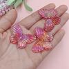 30Pcs 40*30mm Laser Color Single Hole Butterfly Pendant Creative AB Color Beads DIY Accessories for Jewelry Making