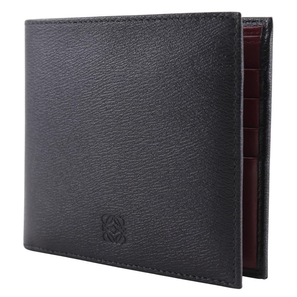 Loewe Anagram Bi-Fold Wallet 103.30.302 Bill Compartment Black Leather Mens Used