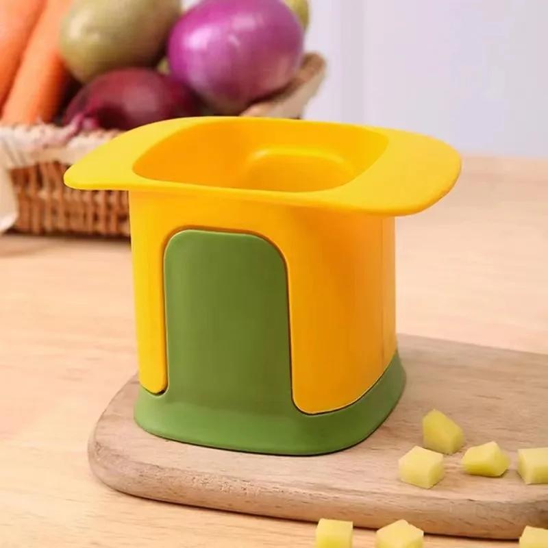 

Multipurpose Rapid French Fry Cutter Food Grade Vegetable Potato Slicer Dicer Fruit Vegetable Chopper Reusable Kitchen Gadget жёлтый