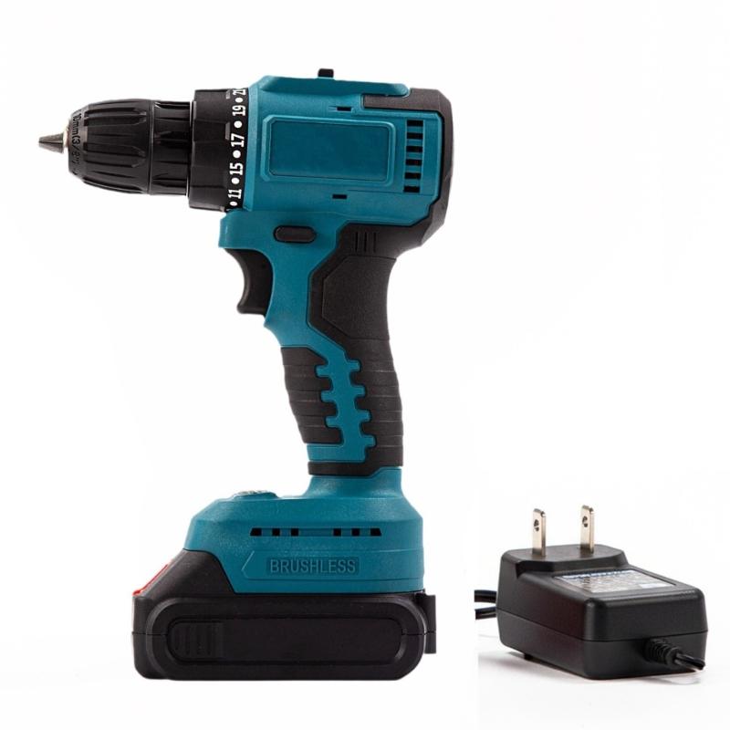 Professional Cordless Drill Electric Drill Adjustable Speed Battery Powered For DIY Projects Metal Wood Drilling